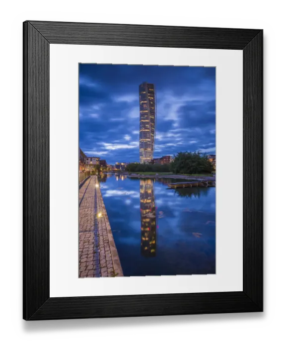 Framed Print : Sweden, Scania, Malmo, Turning Torso building, designed by architect Santiago Calatrava Framed Print : Sweden, Scania, Malmo, Turning Torso building, designed by architect Santiago Calatrava