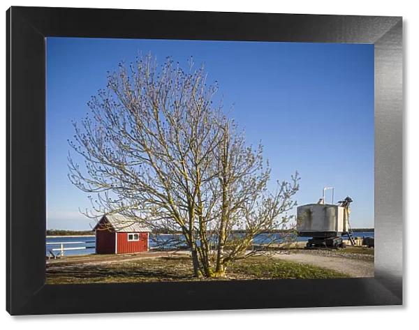 Sweden, Gotland Island, Blase, former lime factory, steam shovel