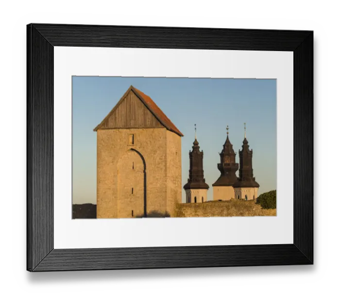 Framed Print : Sweden, Gotland Island, Visby, 12th century city wall, most complete medieval city wall Framed Print : Sweden, Gotland Island, Visby, 12th century city wall, most complete medieval city wall