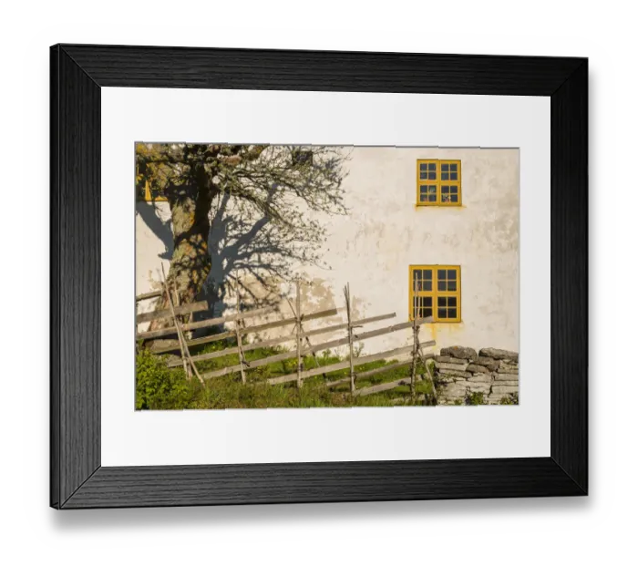 Framed Print : Sweden, Gotland Island, Fleringe, exterior farm
