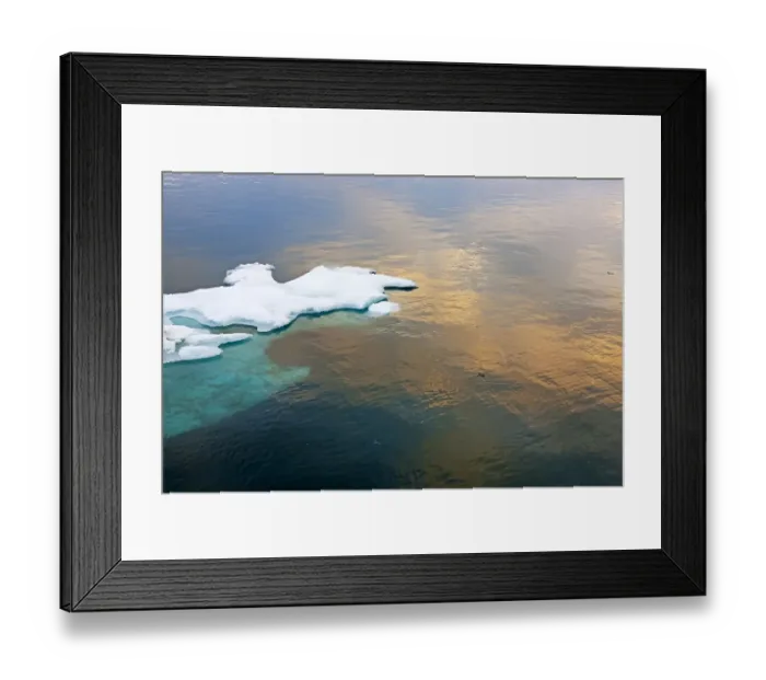 Framed Print : Sunset view of floating ice on Bering Sea, Russia Far East Framed Print : Sunset view of floating ice on Bering Sea, Russia Far East
