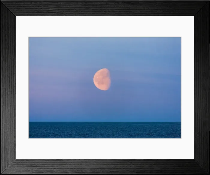 Framed Print : Moon over the Bering Sea, Russia Far East