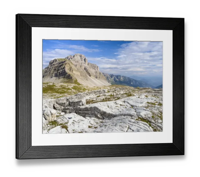 Framed Print : View towards Pietra Grande. The Brenta Dolomites, UNESCO World Heritage Site