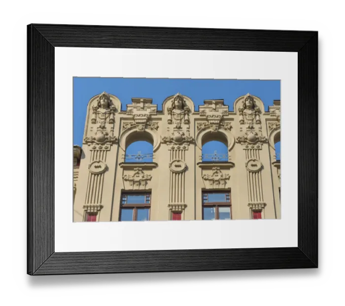 Framed Print : Art Nouveau building on Alberta Street in central Riga, Latvia Framed Print : Art Nouveau building on Alberta Street in central Riga, Latvia