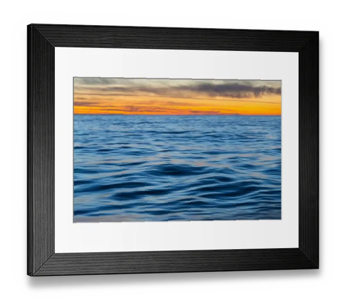 Framed Print : Ocean waves at sunset, Greenland Framed Print : Ocean waves at sunset, Greenland