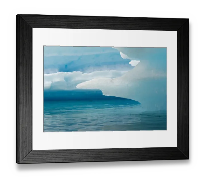 Framed Print : Close up of blue ice in the fjord of Narsarsuaq, Greenland