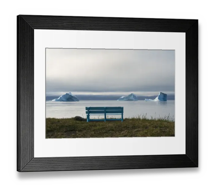 Framed Print : Floating iceberg in the fjord, Qeqertarsuaq, Greenland