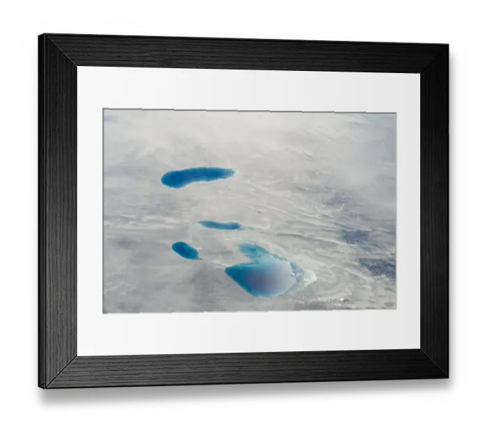 Framed Print : Aerial view of ice sheet, Greenland