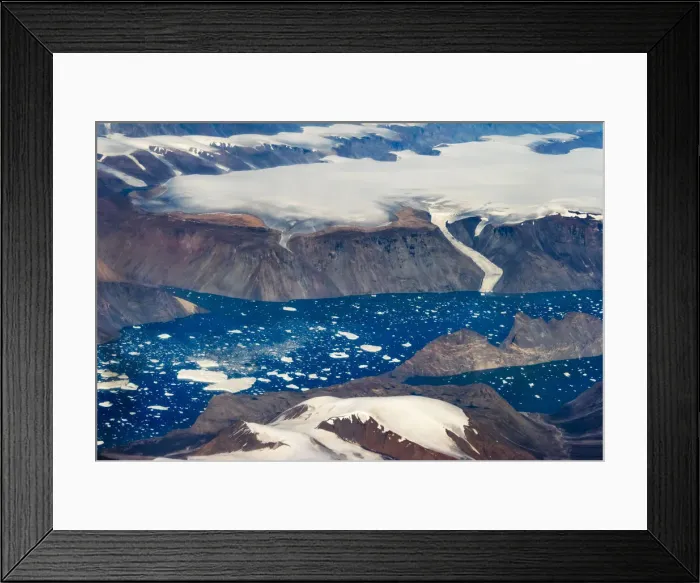 Framed Print : Aerial view of Greenland