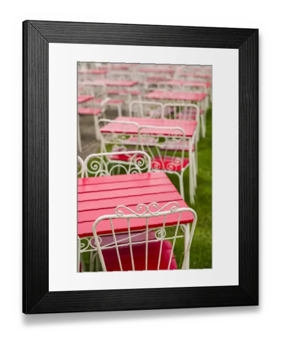 Framed Print : Southern Sweden, Ystad, cafe tables Framed Print : Southern Sweden, Ystad, cafe tables