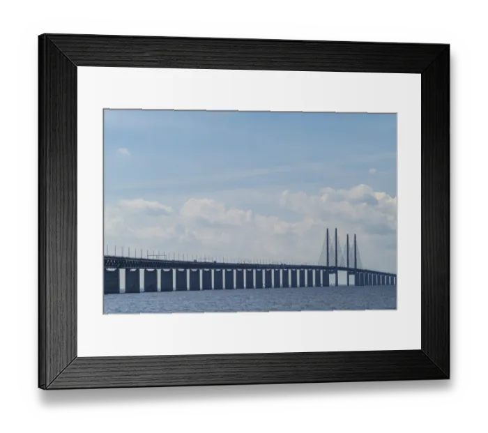 Framed Print : Sweden, Scania, Malmo, Oresund Bridge, longest cable-tied bridge in Europe Framed Print : Sweden, Scania, Malmo, Oresund Bridge, longest cable-tied bridge in Europe