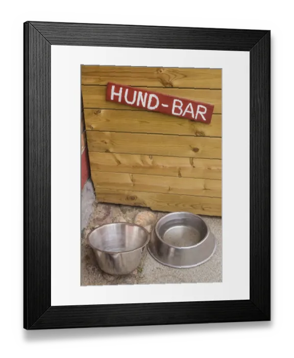 Framed Print : Southern Sweden, Ystad, Hund-Bar, water for dogs, dog bar Framed Print : Southern Sweden, Ystad, Hund-Bar, water for dogs, dog bar