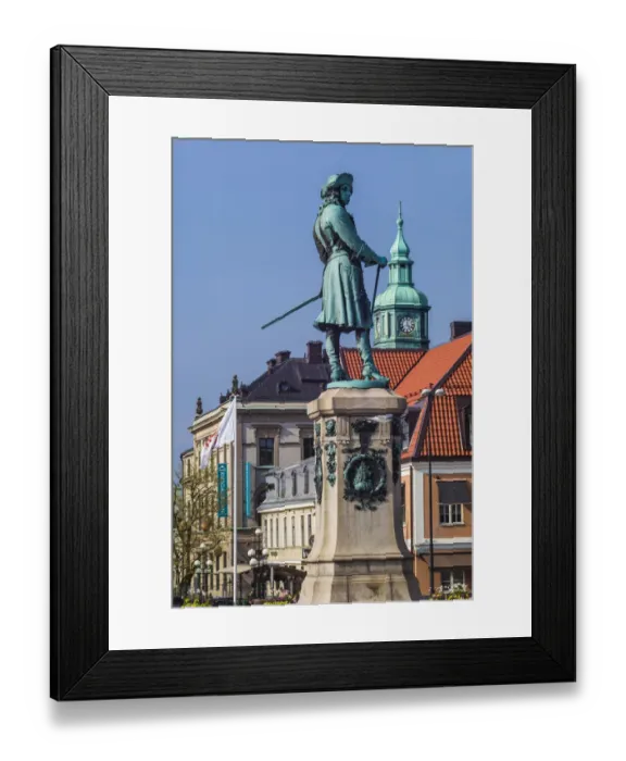 Framed Print : Southern Sweden, Karlskrona, Stortorget Square, town buildings