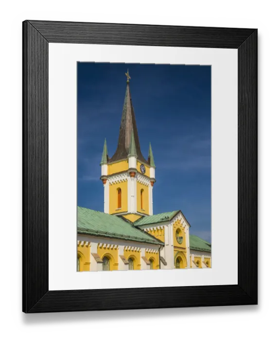 Framed Print : Sweden, Oland Island, Borgholm, town church (Editorial Use Only)