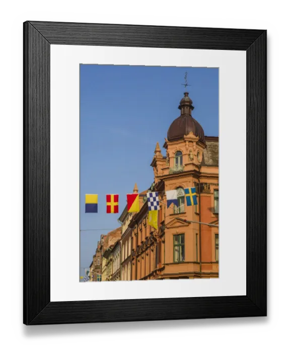Framed Print : Southern Sweden, Karlskrona, street view of Ronneygatan street Framed Print : Southern Sweden, Karlskrona, street view of Ronneygatan street