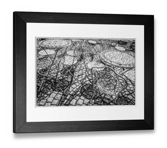 Framed Print : Sweden, Vastragotland and Bohuslan, Gothenburg, outdoor table and chairs Framed Print : Sweden, Vastragotland and Bohuslan, Gothenburg, outdoor table and chairs