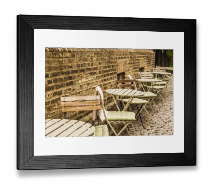 Framed Print : Sweden, Vastragotland and Bohuslan, Gothenburg, Haga neighborhood, outdoor cafe