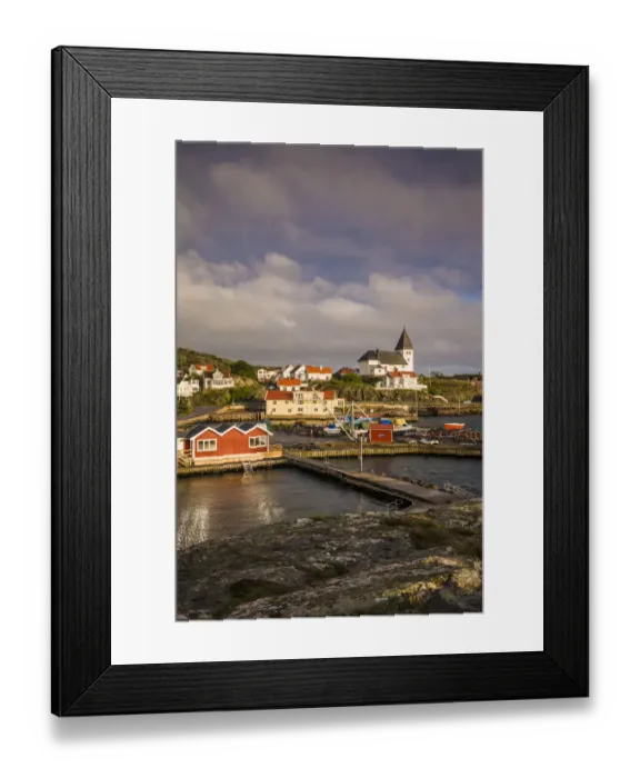 Framed Print : Sweden, Bohuslan, Tjorn Island, Skarhamn, town skyline with Skarhamn church Framed Print : Sweden, Bohuslan, Tjorn Island, Skarhamn, town skyline with Skarhamn church