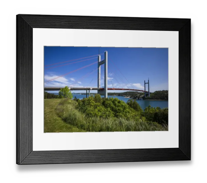 Framed Print : Sweden, Bohuslan, Tjorn Island, Stenungsund, Tjornbron bridge
