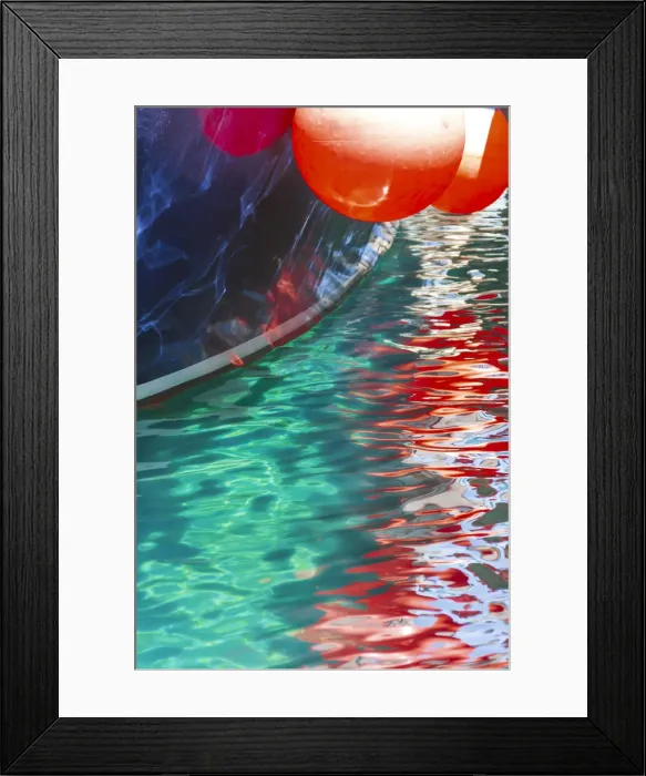 Framed Print : Boat buoys reflect in the water of the Adriatic Sea, Kolocep Island, Croatia Framed Print : Boat buoys reflect in the water of the Adriatic Sea, Kolocep Island, Croatia