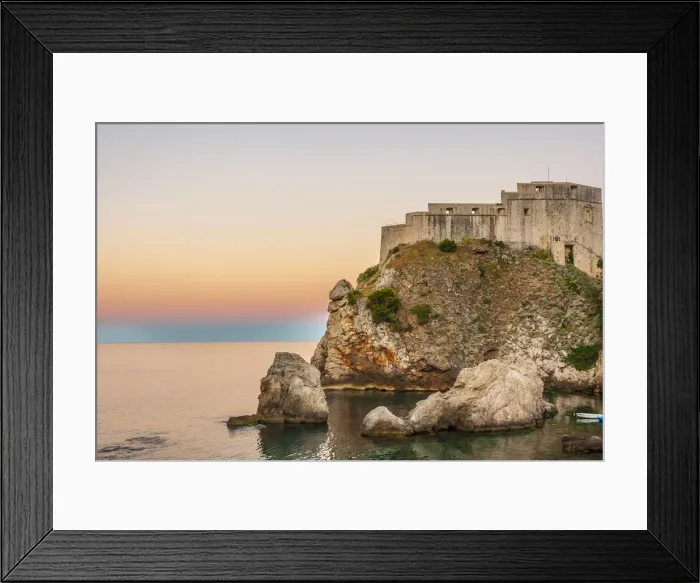 Framed Print : Dubrovnik, Croatia. Fortress Lovrijenac on the Adriatic Sea