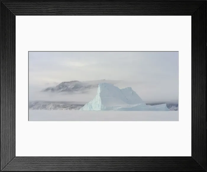 Framed Print : Icebergs in front of Storen Island, frozen into the sea ice of the Uummannaq fjord system Framed Print : Icebergs in front of Storen Island, frozen into the sea ice of the Uummannaq fjord system