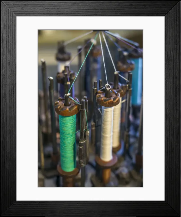 Framed Print : Sweden, Norrkoping, former mill town, 19th century loom detail Framed Print : Sweden, Norrkoping, former mill town, 19th century loom detail