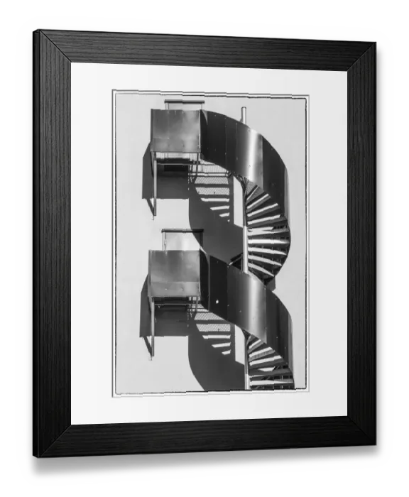 Framed Print : Sweden, Norrkoping, early Swedish industrial town, circular staircase
