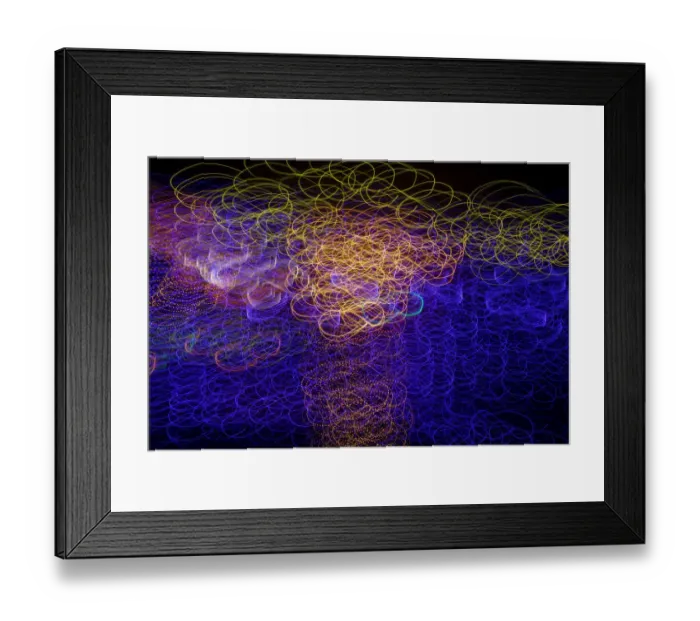 Framed Print : USA, Arizona, Buckeye. Abstract of multicolored Christmas lights