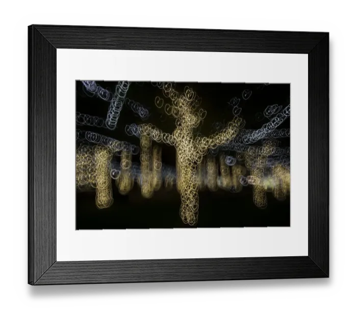 Framed Print : USA, Arizona, Buckeye. Abstract of decorated trees at night during Christmas Framed Print : USA, Arizona, Buckeye. Abstract of decorated trees at night during Christmas
