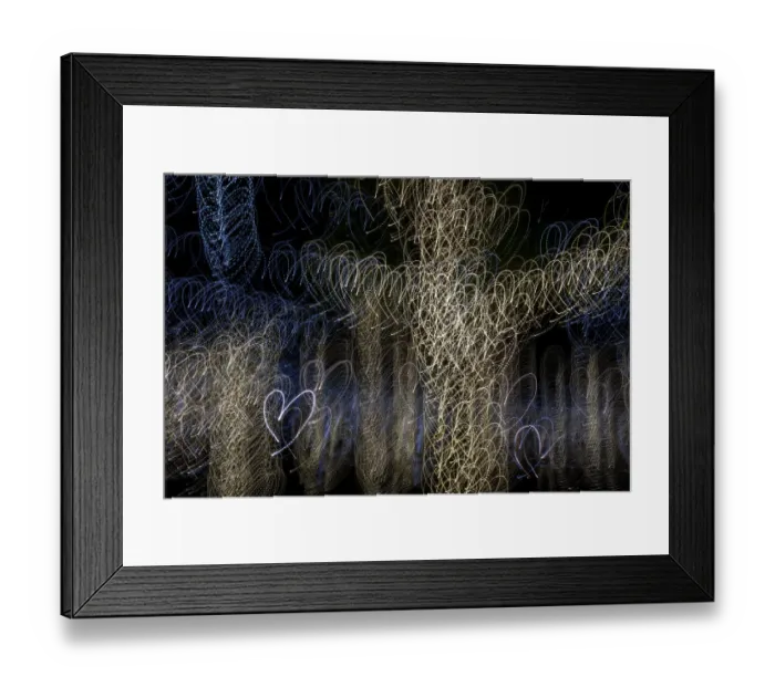 Framed Print : USA, Arizona, Buckeye. Abstract of decorated trees at night during Christmas Framed Print : USA, Arizona, Buckeye. Abstract of decorated trees at night during Christmas
