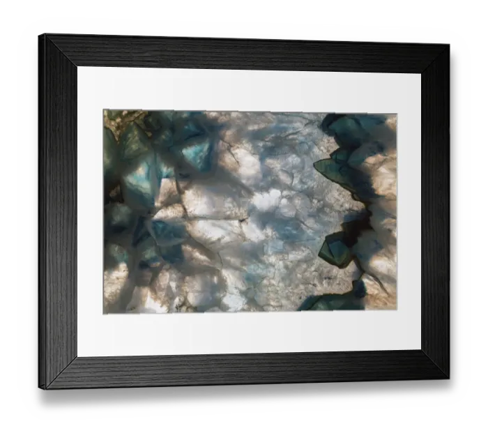 Framed Print : Sliced rock crystals Framed Print : Sliced rock crystals