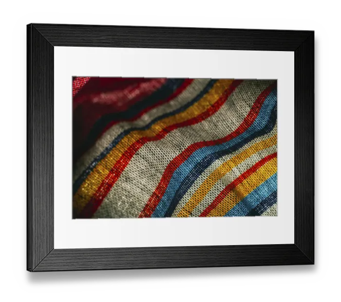 Framed Print : Colorful fabric detail