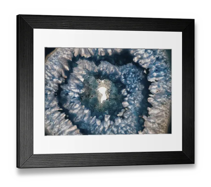 Framed Print : Sliced rock crystals Framed Print : Sliced rock crystals