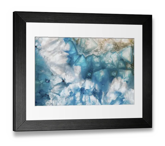 Framed Print : Sliced rock crystals Framed Print : Sliced rock crystals