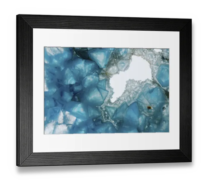 Framed Print : Sliced rock crystals Framed Print : Sliced rock crystals