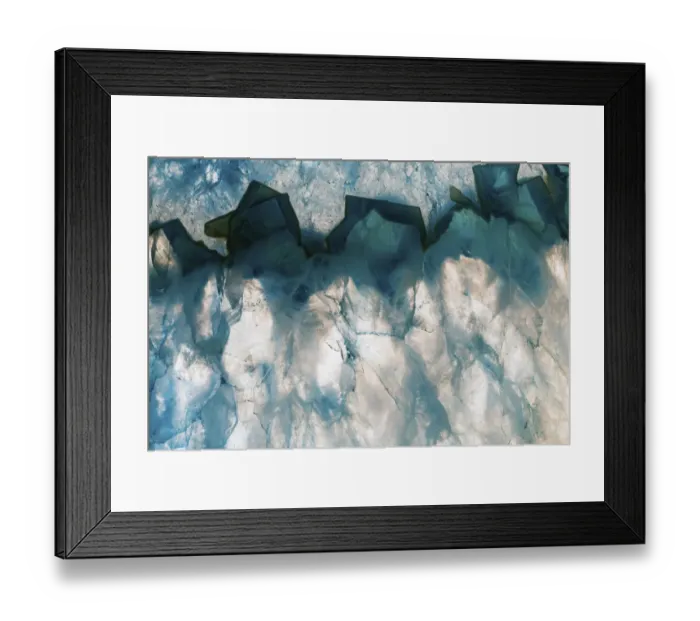 Framed Print : Sliced rock crystals Framed Print : Sliced rock crystals