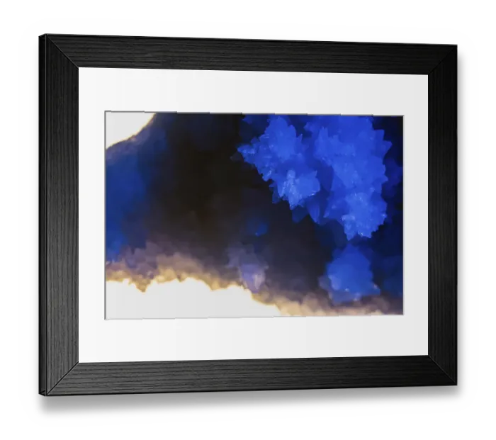 Framed Print : Quartz crystals