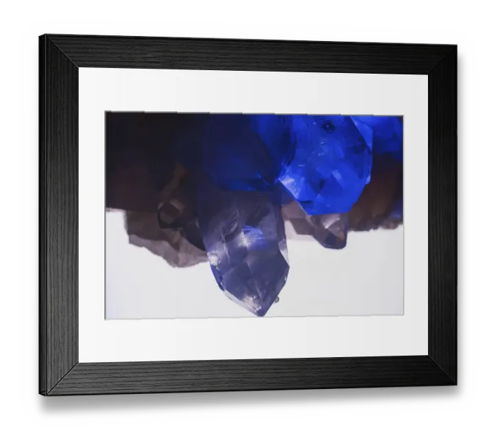Framed Print : Quartz crystals