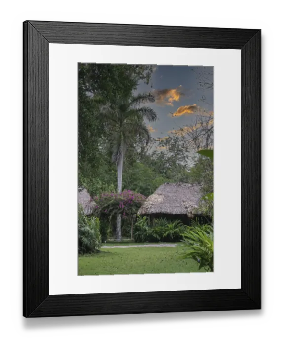 Framed Print : Belize, Central America. Chan Chich Ecolodge in the Western Belize Jungle Framed Print : Belize, Central America. Chan Chich Ecolodge in the Western Belize Jungle