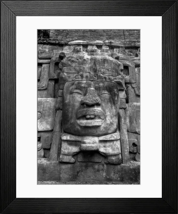 Framed Print : Belize, Central America. Mayan Temple Ruin. Mask Temple. Lamanai. Dated from AD 625 Framed Print : Belize, Central America. Mayan Temple Ruin. Mask Temple. Lamanai. Dated from AD 625