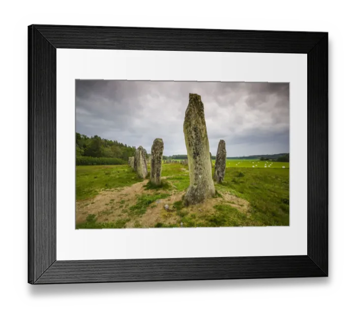 Framed Print : Sweden, Bohuslan, Blomsholm, Blomsholmsskeppet, stone ship circle, Iron-age burial ground Framed Print : Sweden, Bohuslan, Blomsholm, Blomsholmsskeppet, stone ship circle, Iron-age burial ground