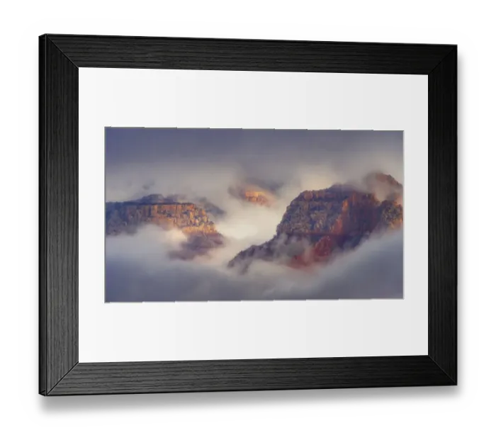 Framed Print : USA, Arizona, Grand Canyon. Foggy sunrise on canyon Framed Print : USA, Arizona, Grand Canyon. Foggy sunrise on canyon