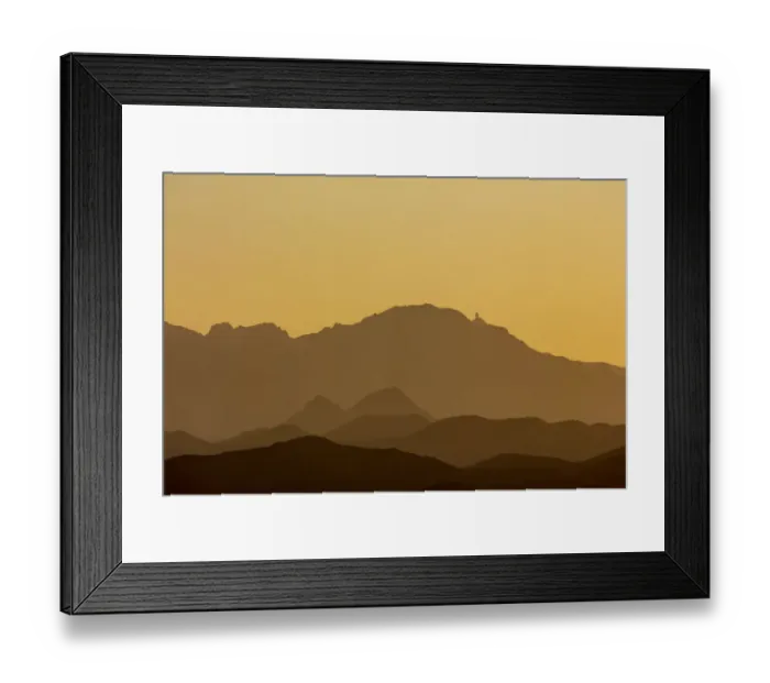Framed Print : Quinlan Mountains with Kitt Peak National Observatory near Tucson, Arizona, USA