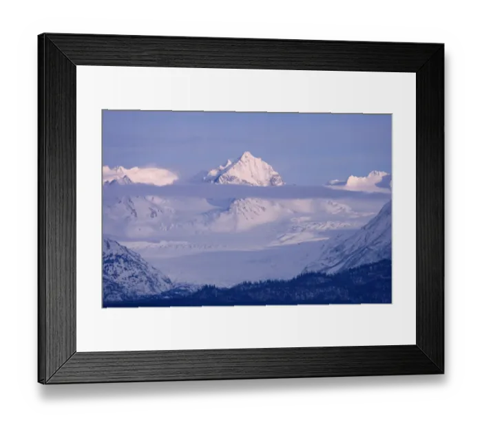 Framed Print : Landscape of snow covered mountain range, Homer, Alaska, US Framed Print : Landscape of snow covered mountain range, Homer, Alaska, US