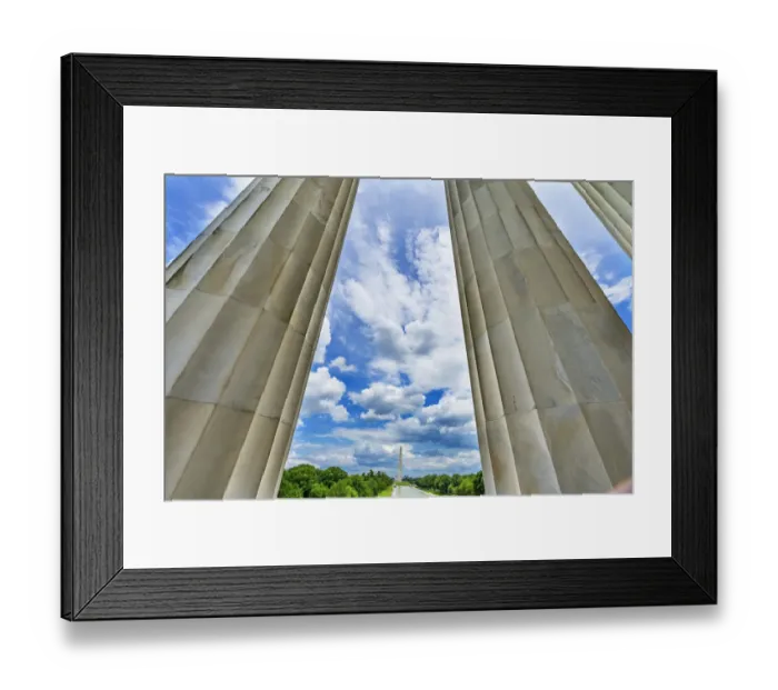 Framed Print : Tall white columns, Lincoln Memorial, Washington DC. Dedicated 1922 Framed Print : Tall white columns, Lincoln Memorial, Washington DC. Dedicated 1922
