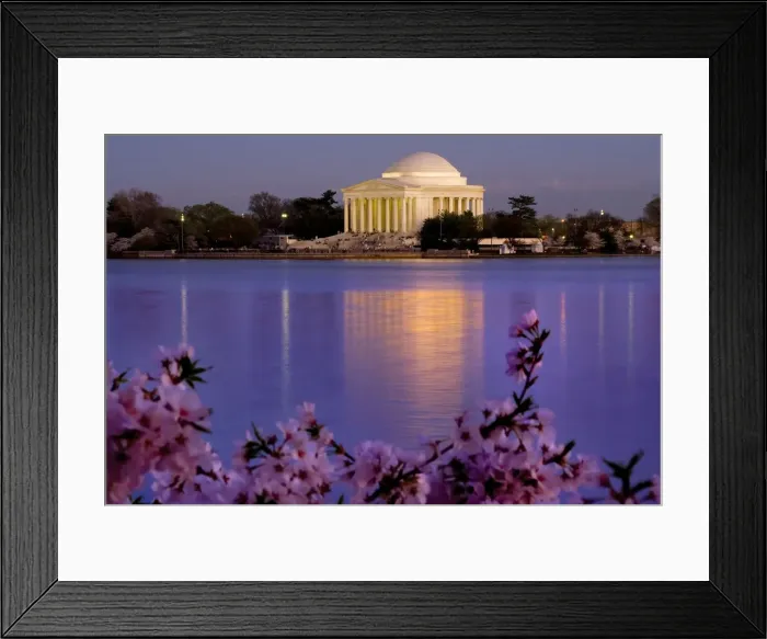 Framed Print : The Jefferson Memorial and Tidal Basin in April with cherry blossoms, Washington DC Framed Print : The Jefferson Memorial and Tidal Basin in April with cherry blossoms, Washington DC