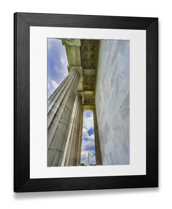 Framed Print : Tall white columns, Lincoln Memorial, Washington DC. Dedicated 1922 Framed Print : Tall white columns, Lincoln Memorial, Washington DC. Dedicated 1922