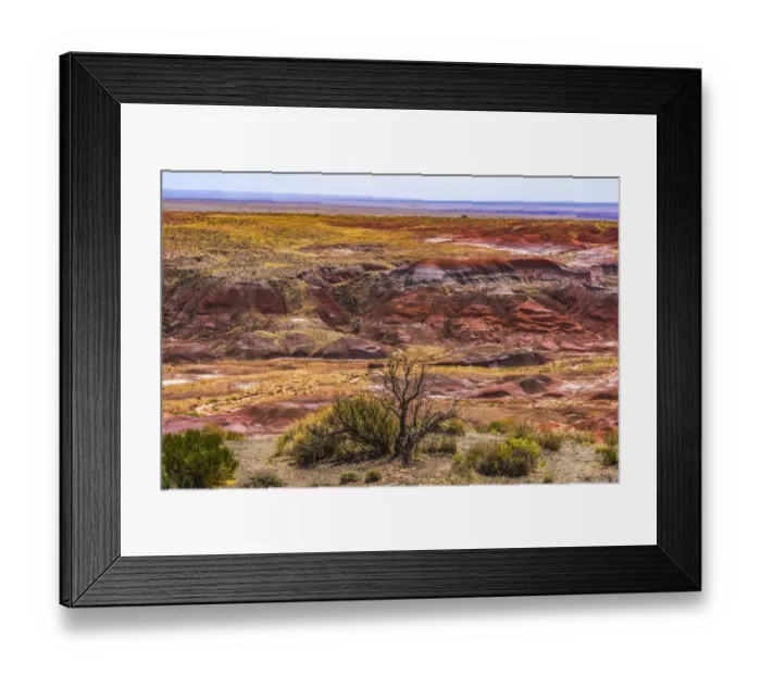 Framed Print : Tawa Point, Painted Desert, Petrified Forest National Park, Arizona