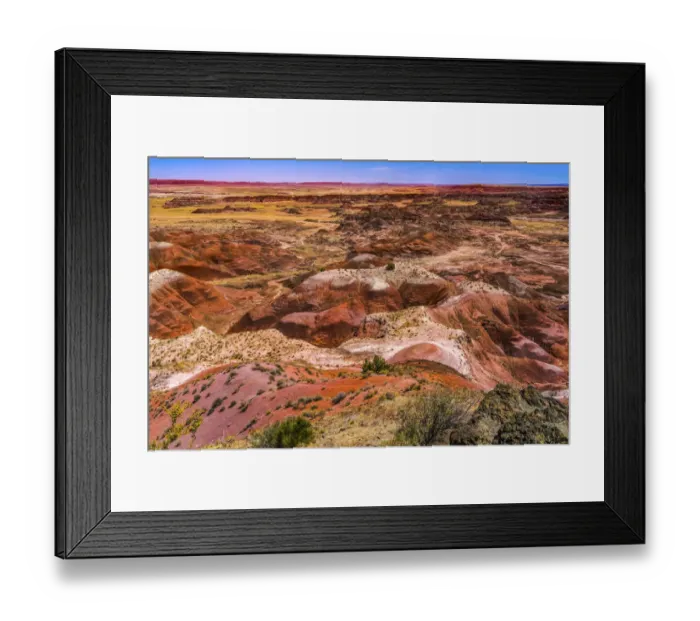 Framed Print : Tawa Point, Painted Desert, Petrified Forest National Park, Arizona
